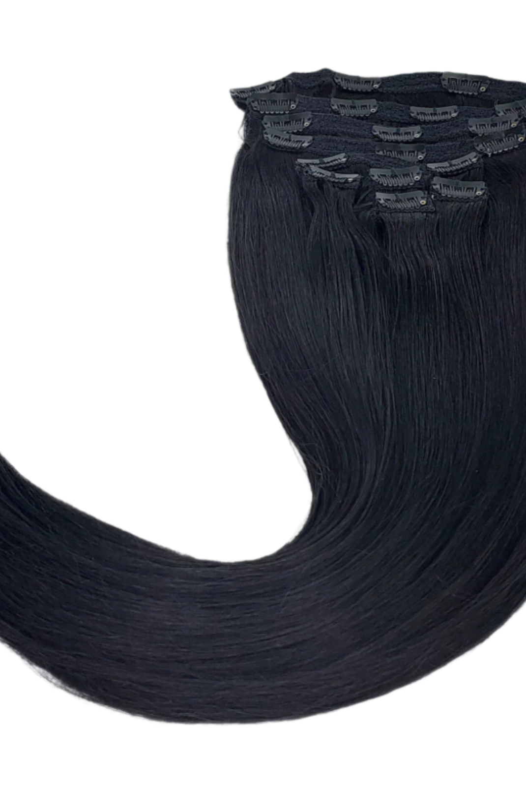 18" Clip In Hair Extensions #1 Black Night - Platinum Lockz Hair Extensions & Supplies