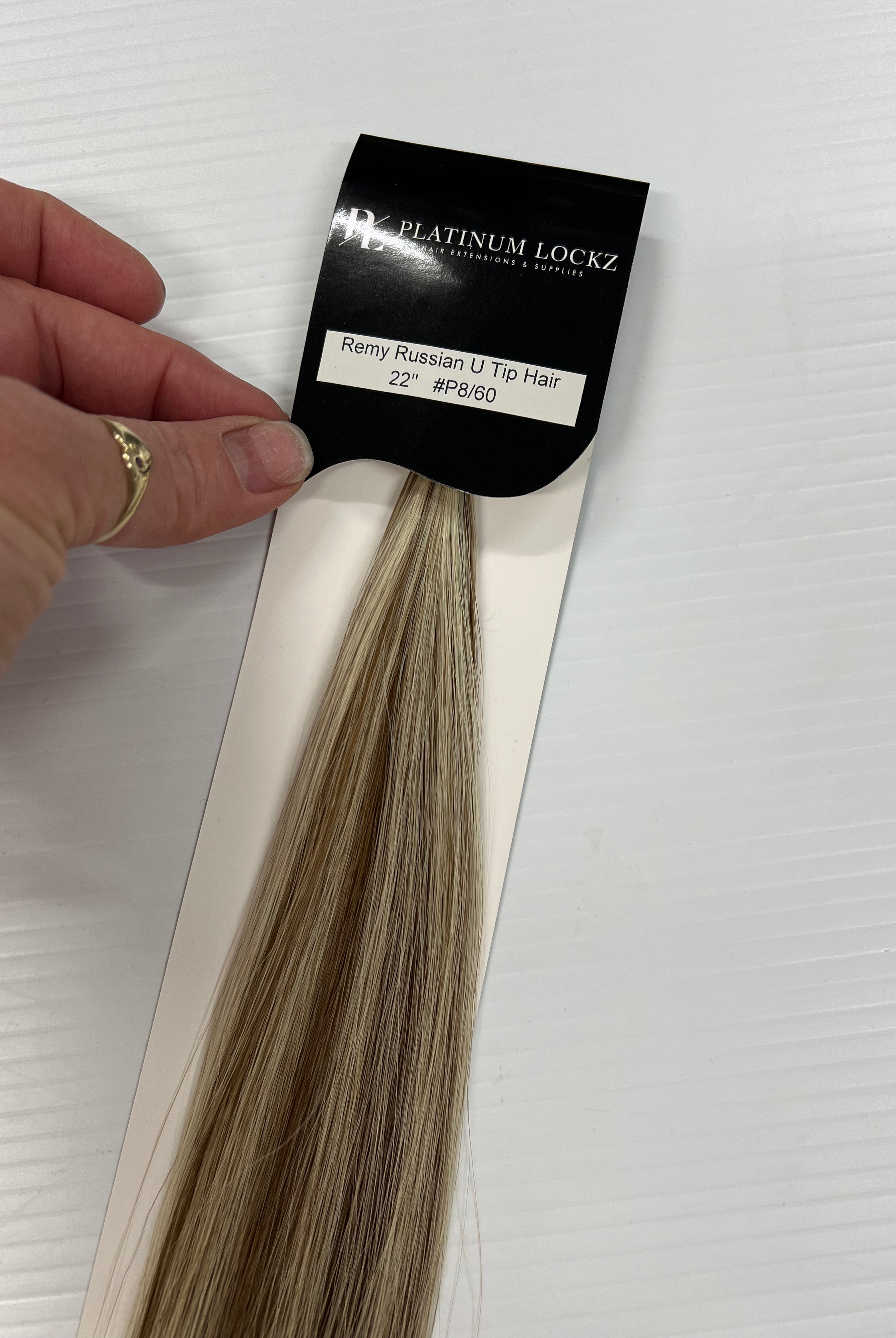 22" U-Tip Hair Extensions #P8/60 Beige Delight - Platinum Lockz Hair Extensions & Supplies