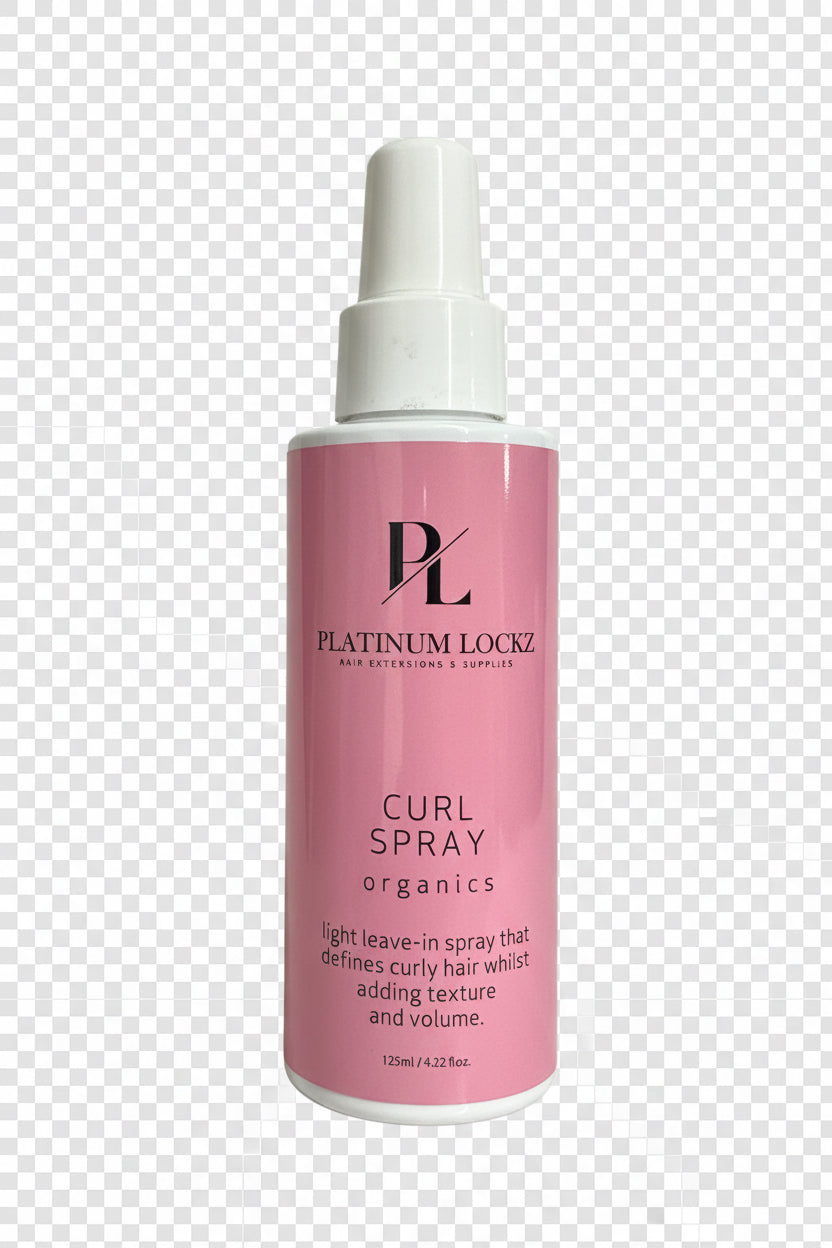 Pink bottle of RL Curl Spray