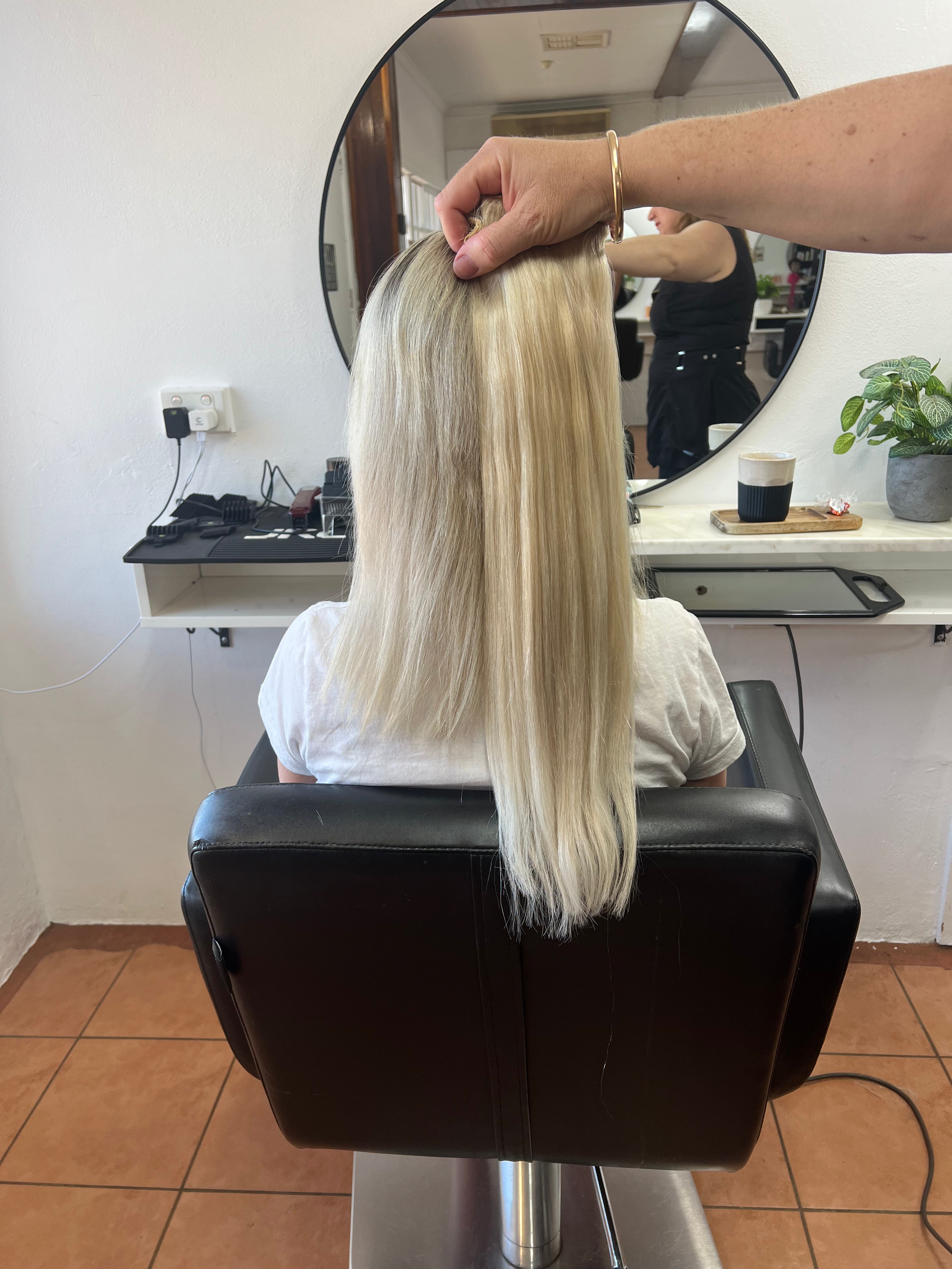 22" Clip In Hair Extensions #60A / Ice White - 160gm Clip In (10 piece set) - Platinum Lockz Hair Extensions & Supplies