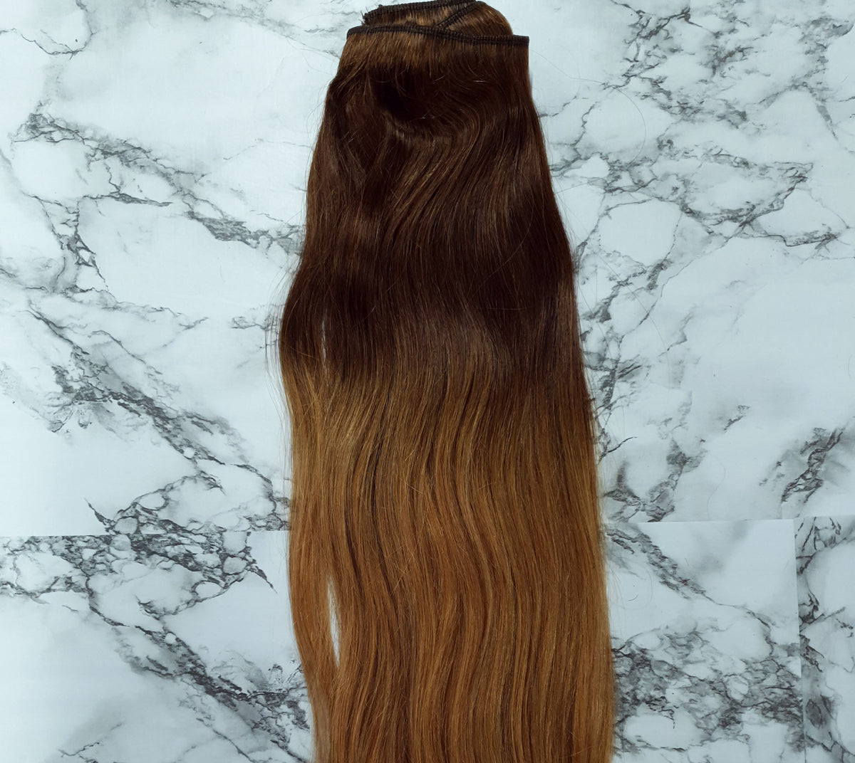 18" Clip In Hair Extensions #T4/27 Ombre - Platinum Lockz Hair Extensions & Supplies