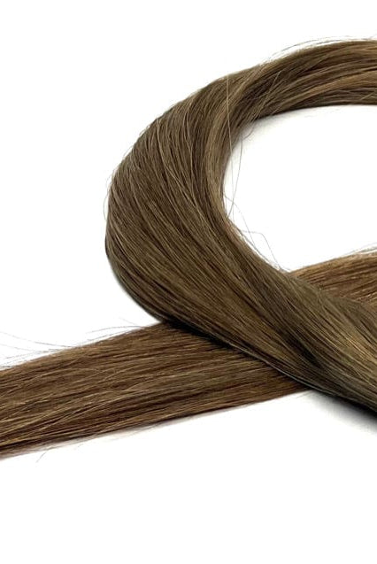 22" U-Tip Hair Extensions #8 Light Brown - Platinum Lockz Hair Extensions & Supplies