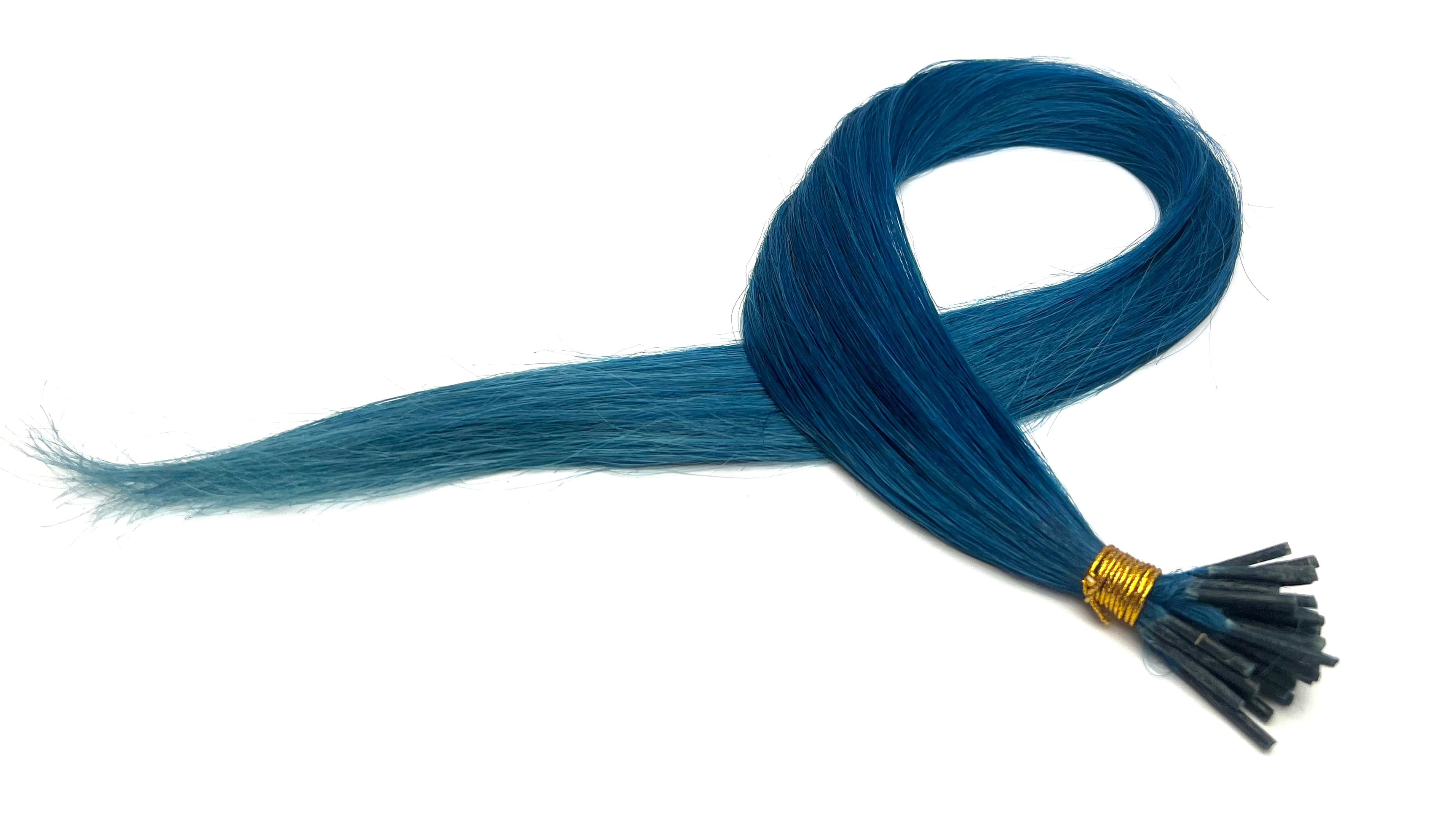 20" I-Tip Hair Extensions #BLUE - Platinum Lockz Hair Extensions & Supplies