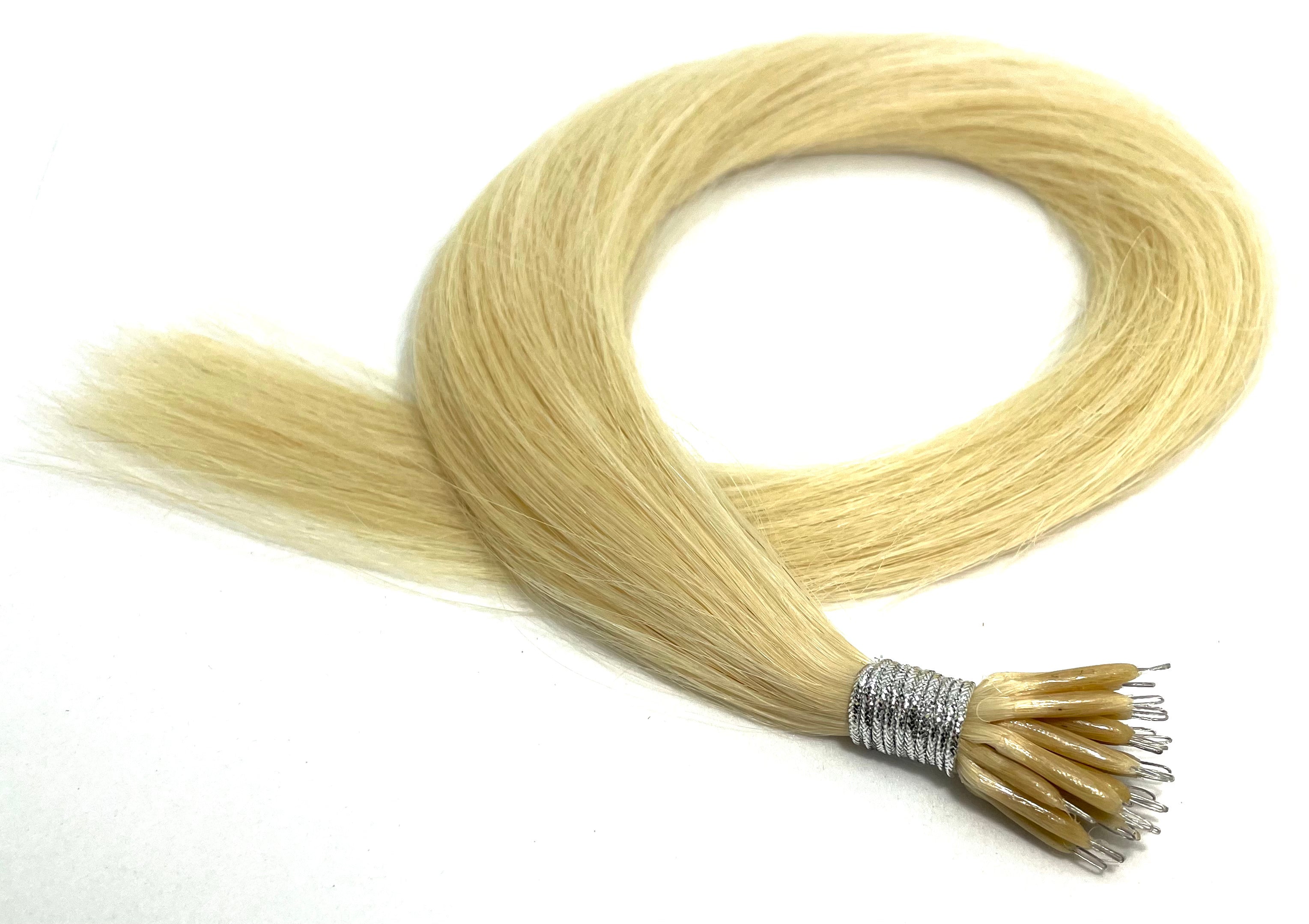 20" Nano Tip Hair Extensions #613 Beach Babe - Platinum Lockz Hair Extensions & Supplies