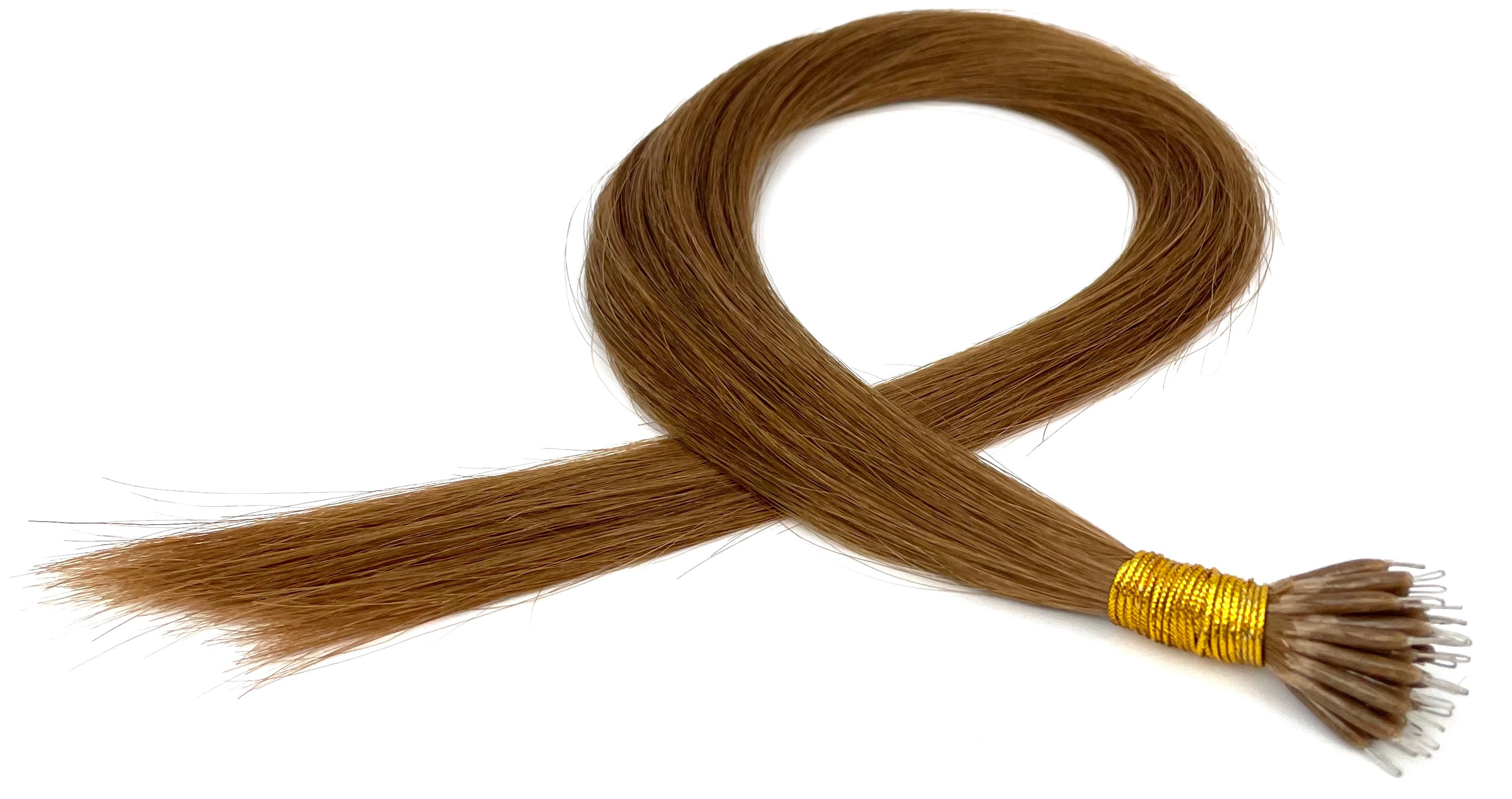 20" Nano Tip Hair Extensions #6 Bella Brown - Platinum Lockz Hair Extensions & Supplies