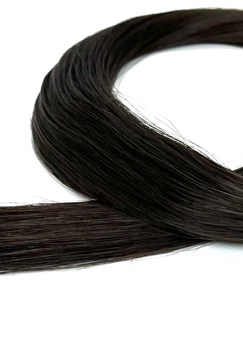 20" Nano Tip Hair Extensions #2 Chocolate Brunette - Platinum Lockz Hair Extensions & Supplies