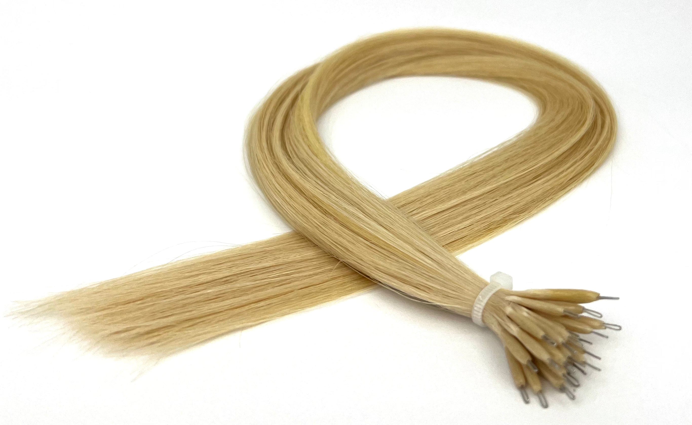 20" Nano Tip Hair Extensions #24 Beige Blonde - Platinum Lockz Hair Extensions & Supplies