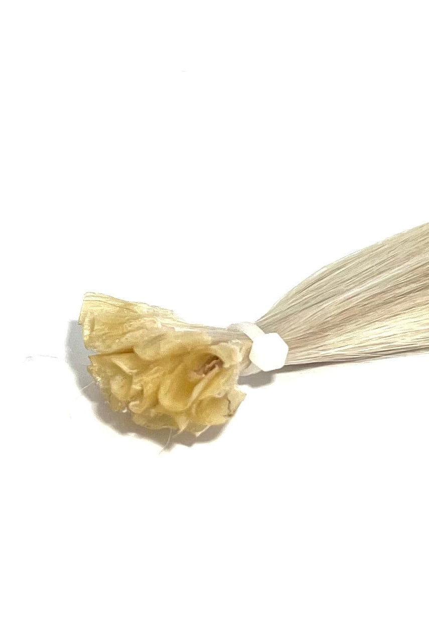 22" U-Tip Hair Extensions #60A Ice White - Platinum Lockz Hair Extensions & Supplies