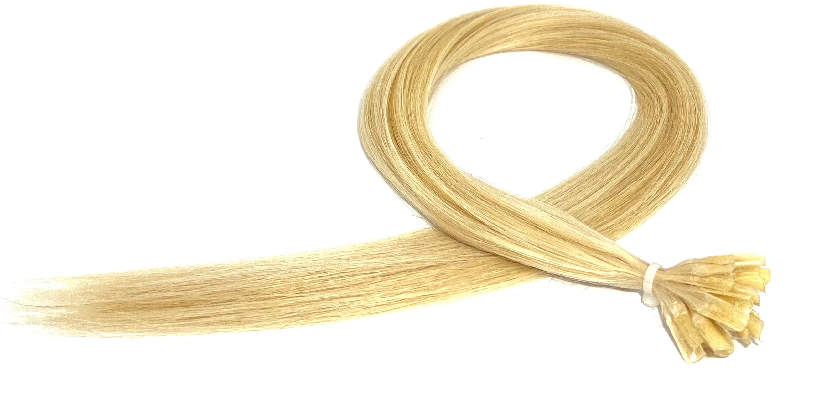 22" U-Tip Hair Extensions #60 Platinum Blonde - Platinum Lockz Hair Extensions & Supplies