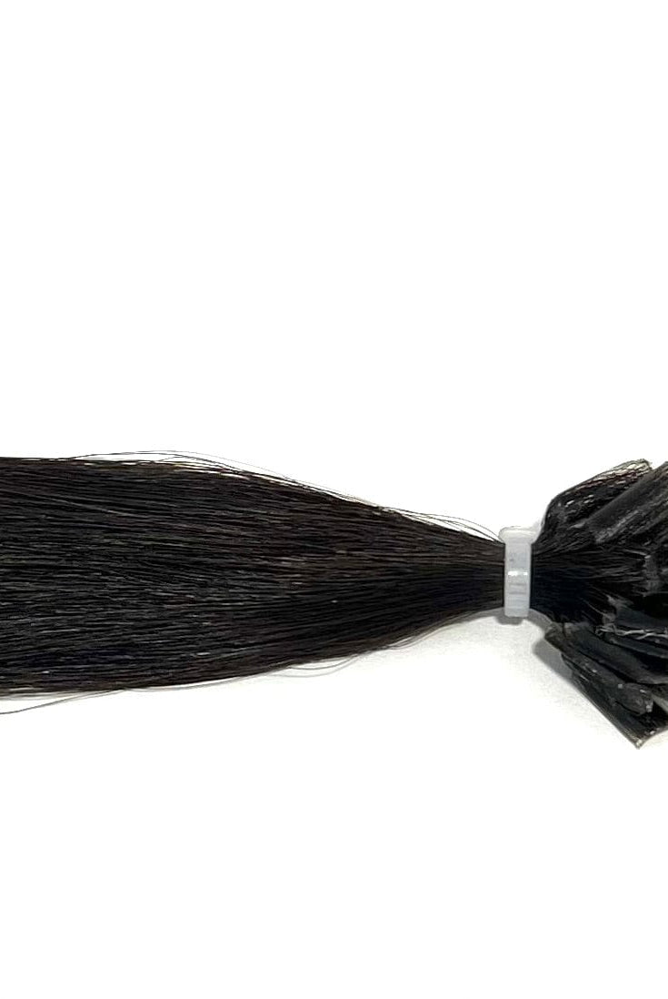 22" U-Tip Hair Extensions #1B Darkest Brown Black - Platinum Lockz Hair Extensions & Supplies