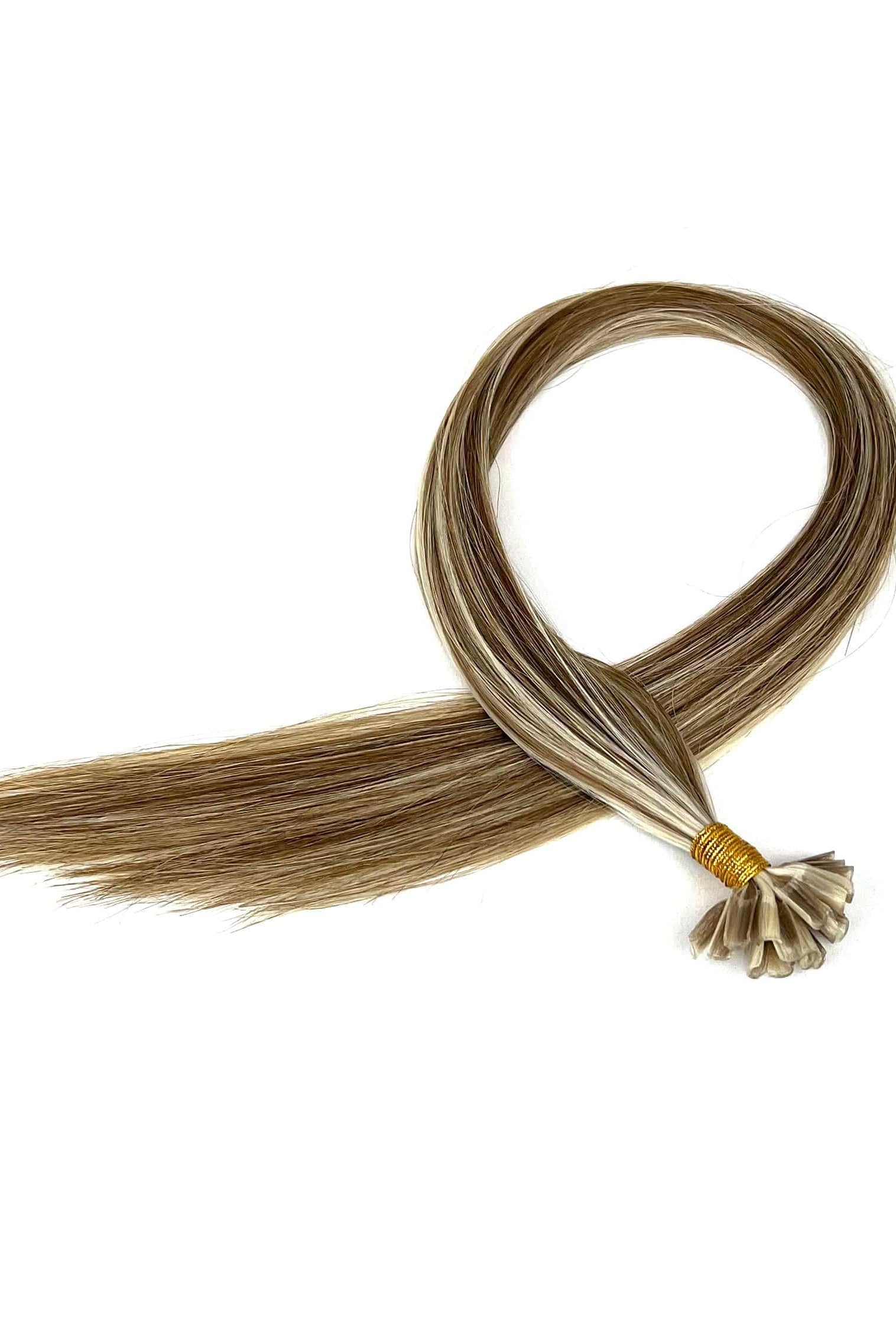 22" U-Tip Hair Extensions #P8/60a Beige Delight - Platinum Lockz Hair Extensions & Supplies