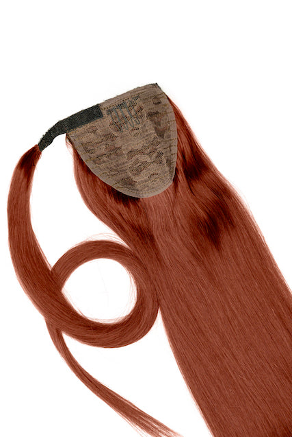 22" Pony Tail Hair Extensions #33 Auburn - Platinum Lockz Hair Extensions & Supplies
