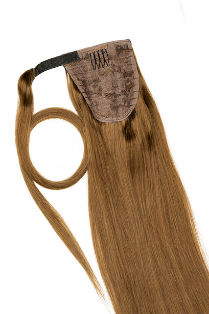 22" Pony Tail Hair Extensions #6 Bella Brown - Platinum Lockz Hair Extensions & Supplies
