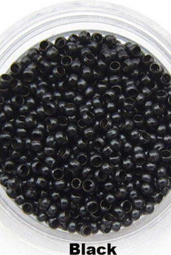 Nano Beads #1 Black - Platinum Lockz | Hair Extensions & Supplies