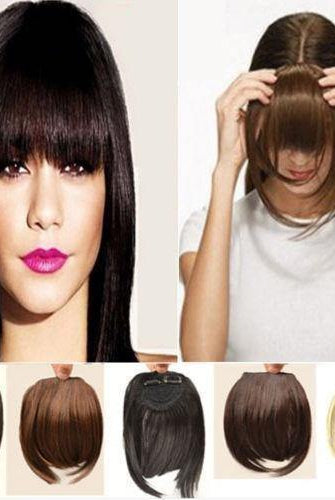 Clip in Fringe/Bang Heat Resistant Fibers #R25 Ginger Blonde Foiled - Platinum Lockz | Hair Extensions & Supplies