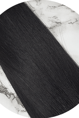 20" Halo/ Volumiser Clip in Hair Extension | #1B Darkest Brown Black - Platinum Lockz | Hair Extensions & Supplies