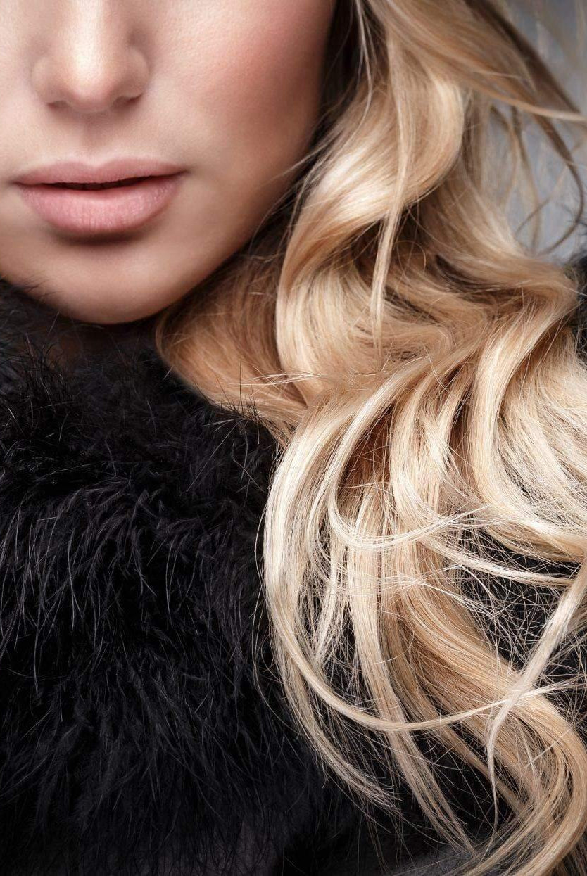 22" Balayage Clip In Hair Extensions #T1B-Grey - Platinum Lockz | Hair Extensions & Supplies