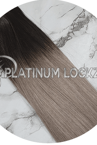 22" Balayage Clip In Hair Extensions #T1B-Grey - Platinum Lockz | Hair Extensions & Supplies