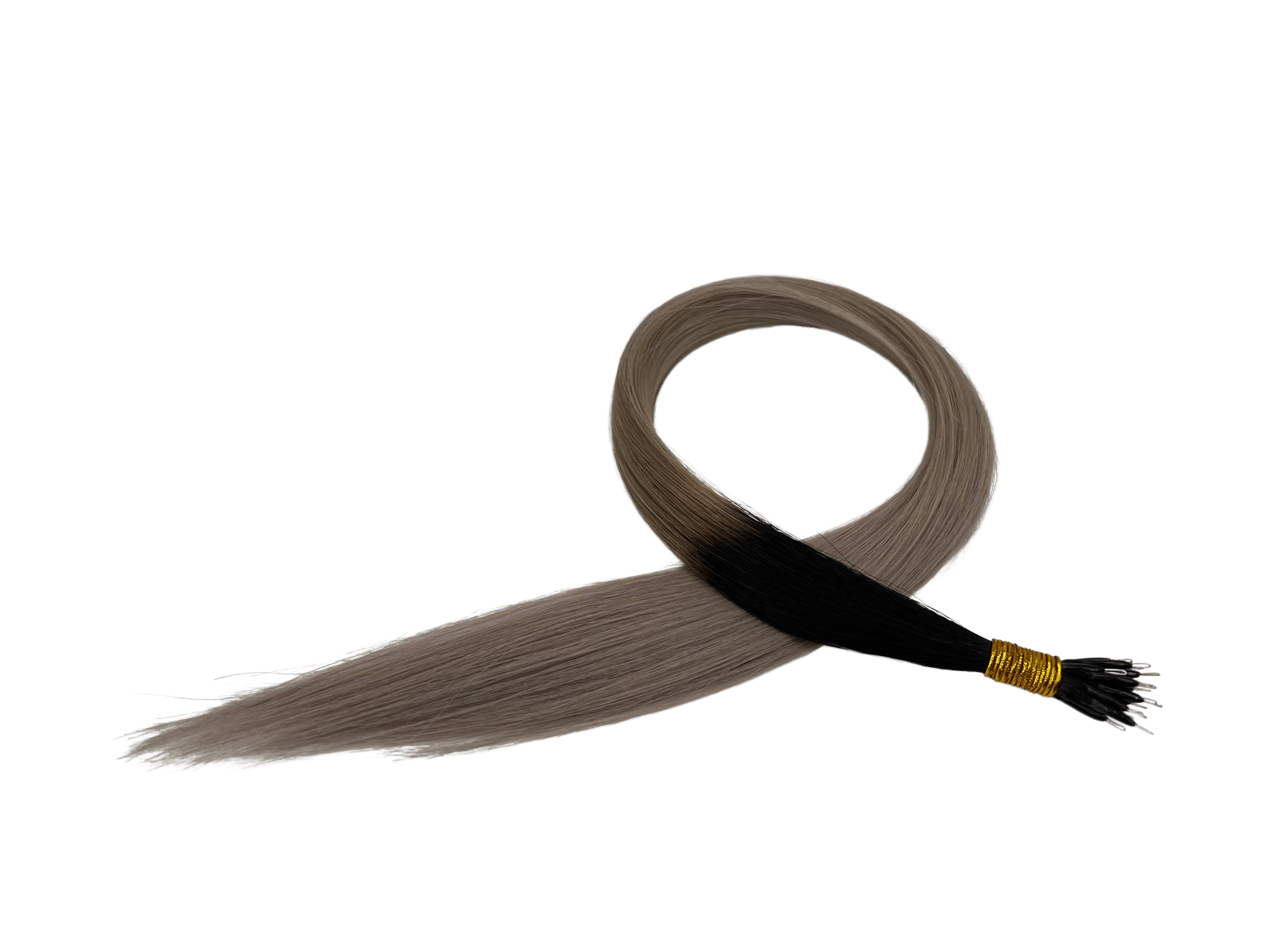 20" Nano Tip Hair Extensions #T1/GREY Ombre - Platinum Lockz Hair Extensions & Supplies