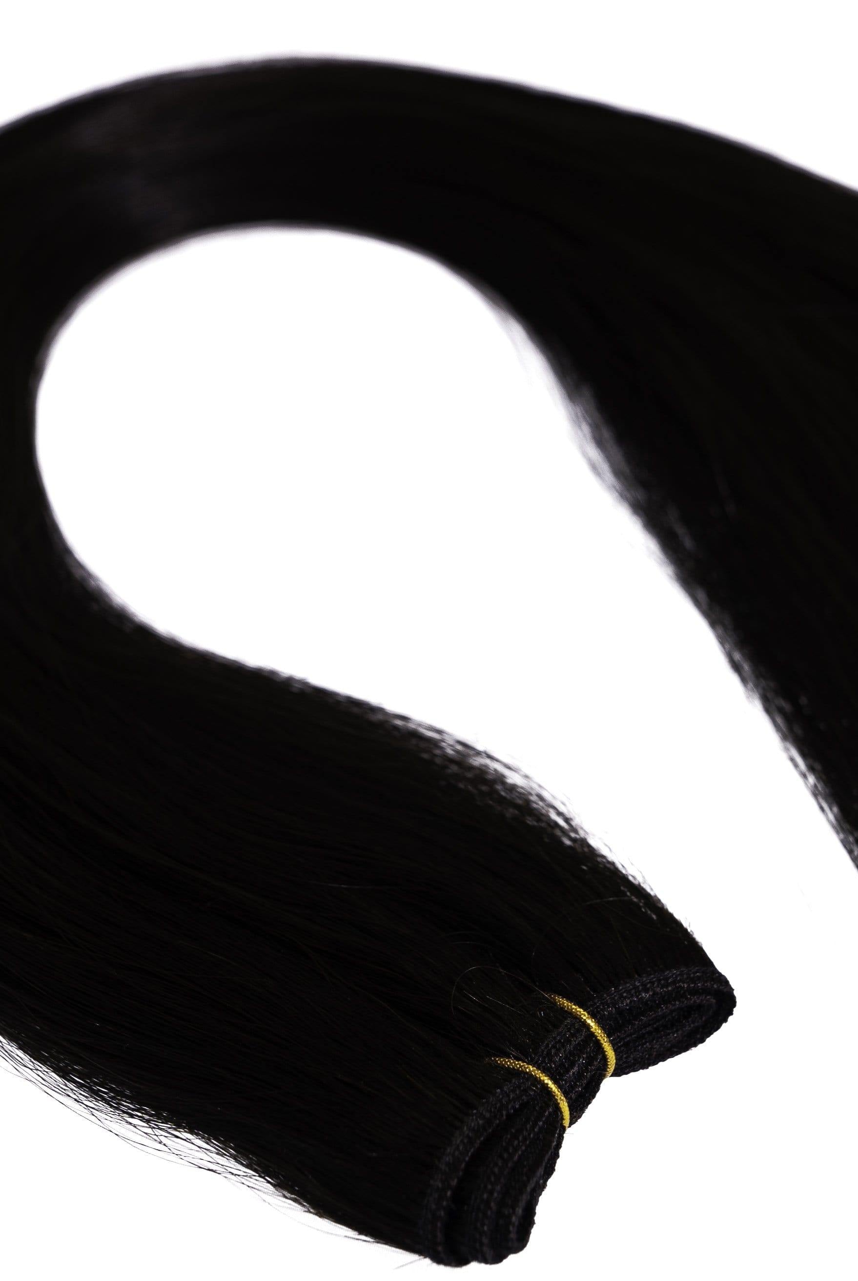 22" Weft Hair Extensions #1B Darkest Brown Black - Platinum Lockz | Hair Extensions & Supplies