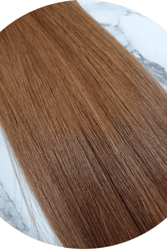 22" Weft Hair Extensions #6 Bella Brown - Platinum Lockz | Hair Extensions & Supplies