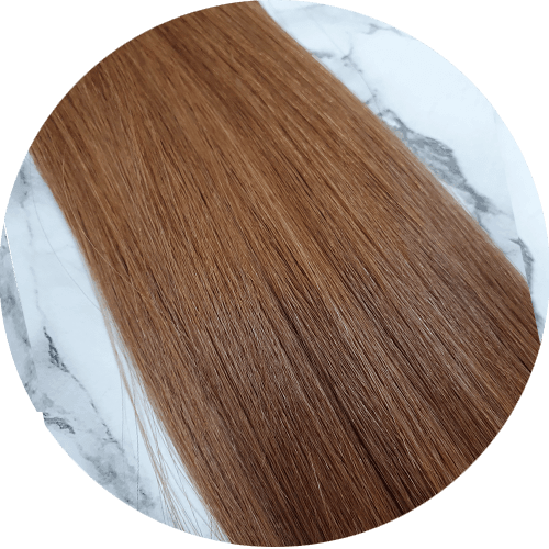 22" Weft Hair Extensions #6 Bella Brown - Platinum Lockz | Hair Extensions & Supplies