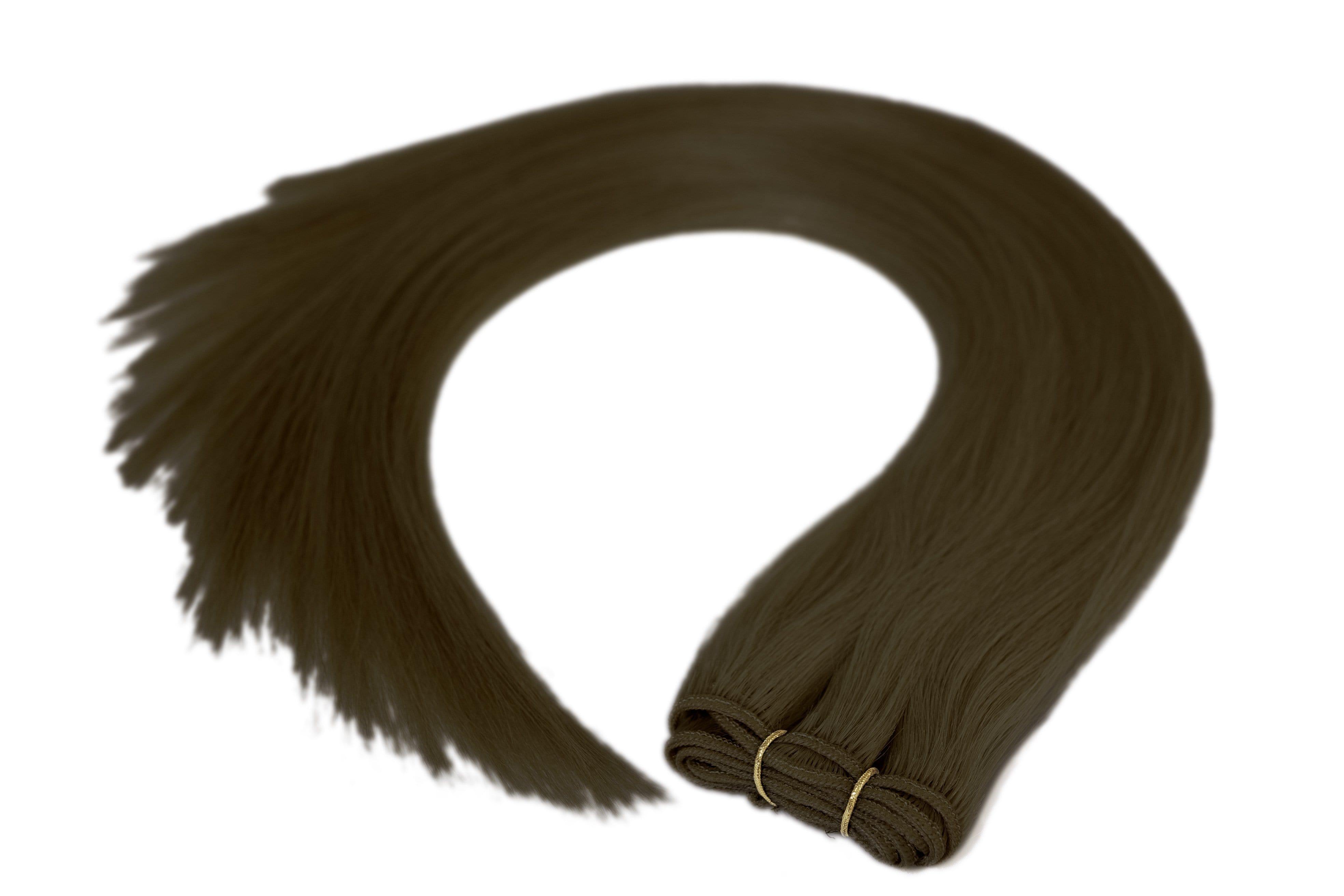 22" Weft Hair Extensions #6 Bella Brown - Platinum Lockz | Hair Extensions & Supplies