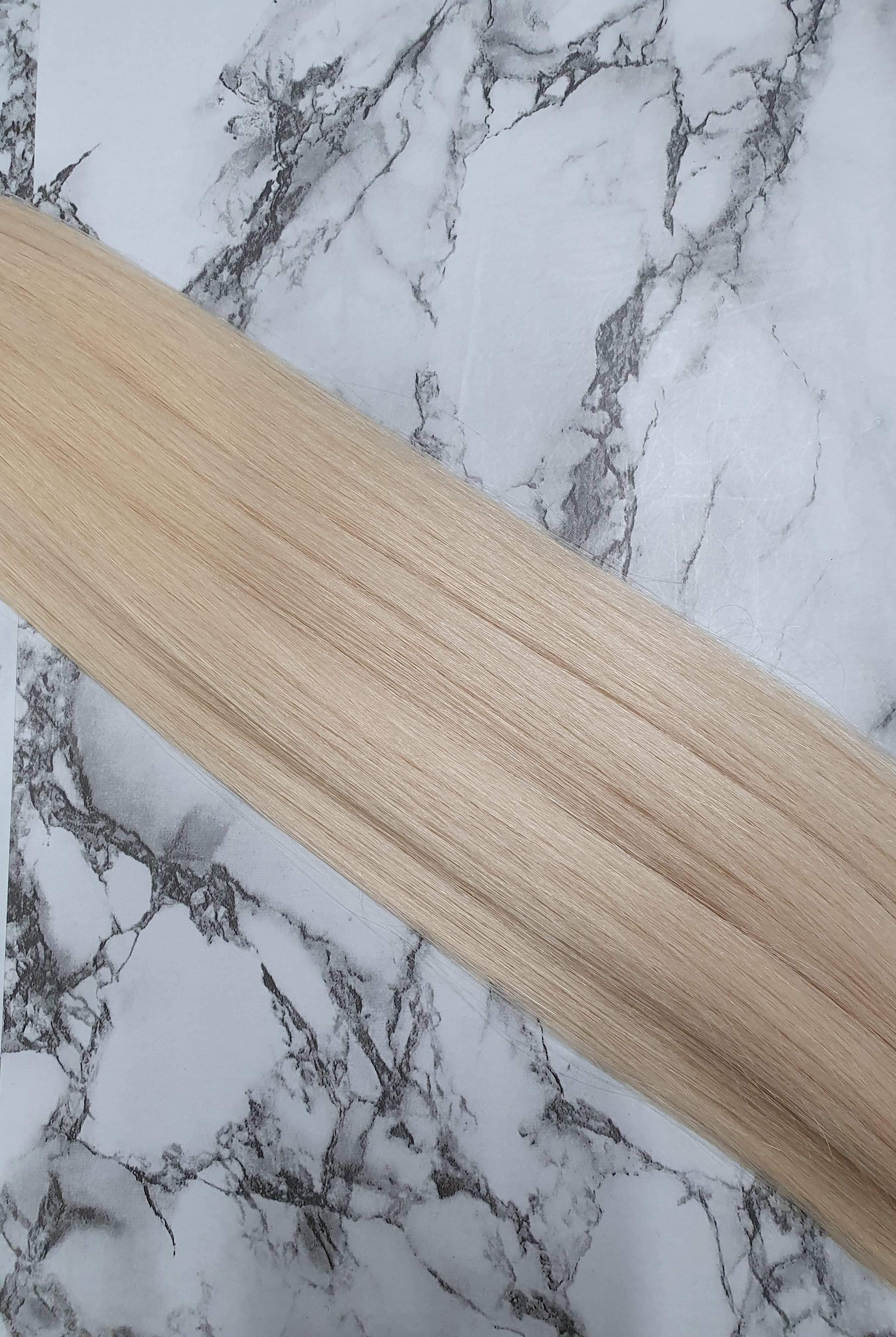 22" Weft Hair Extensions #60 Platinum Blonde - Platinum Lockz | Hair Extensions & Supplies