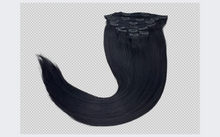 Load image into Gallery viewer, 24&quot; Clip In Hair Extensions  #1 Black Night
