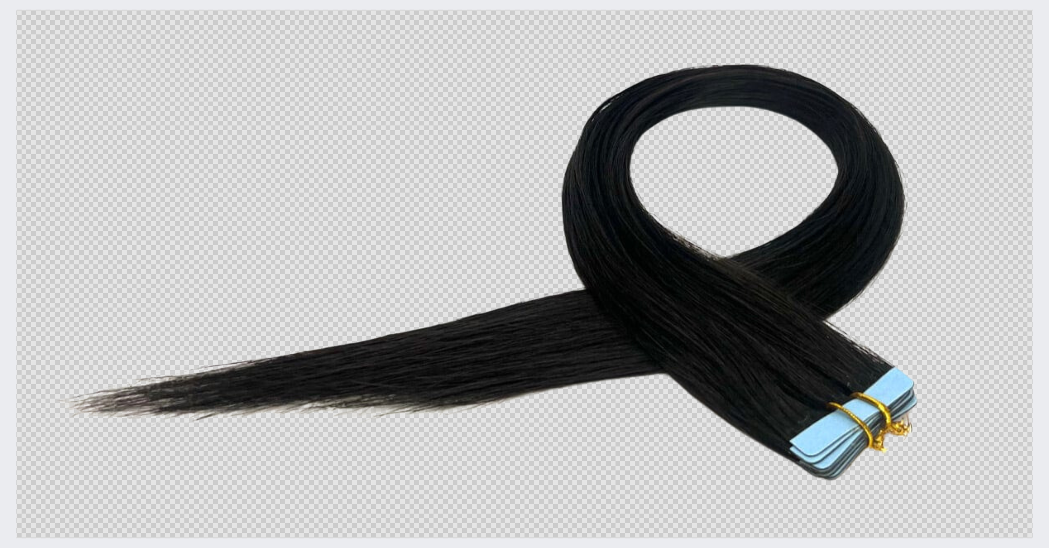 26" Tape Hair Extensions #1B Darkest Brown Black - Platinum Lockz Hair Extensions & Supplies