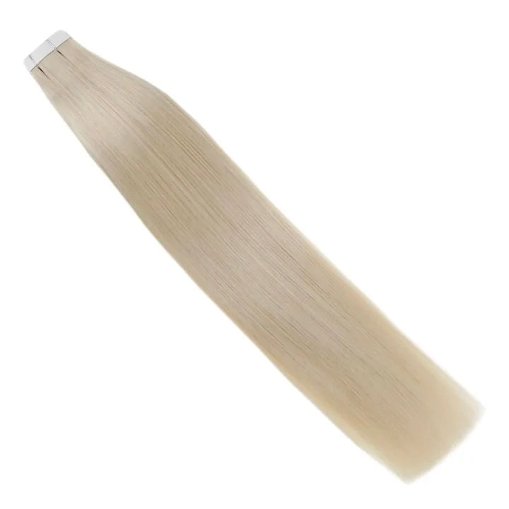 20" Invisible Tape Hair Extensions #60 Platinum Blonde - Platinum Lockz Hair Extensions & Supplies