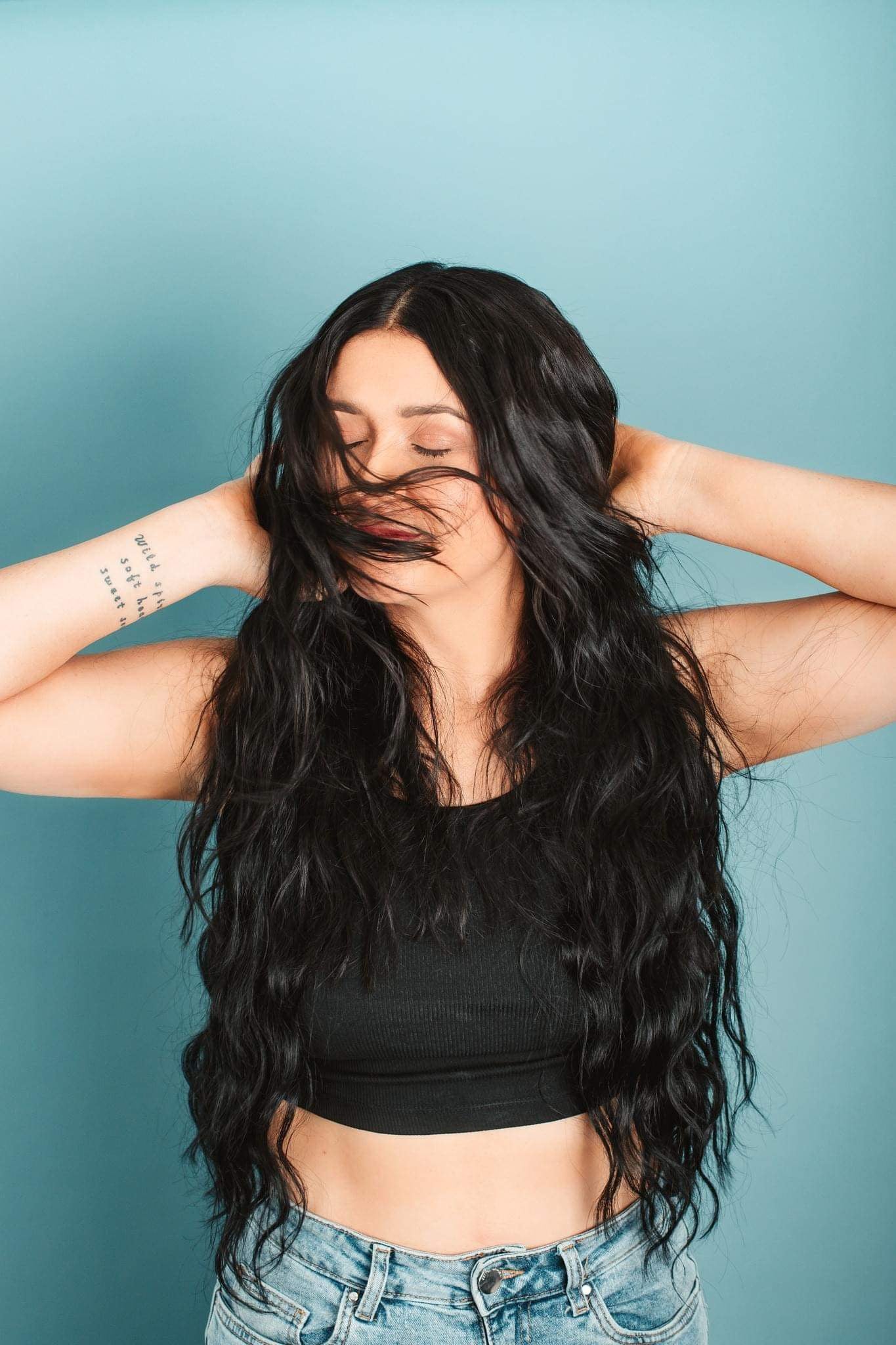 20" Clip In Hair Extensions #1 Black Night - Platinum Lockz Hair Extensions & Supplies