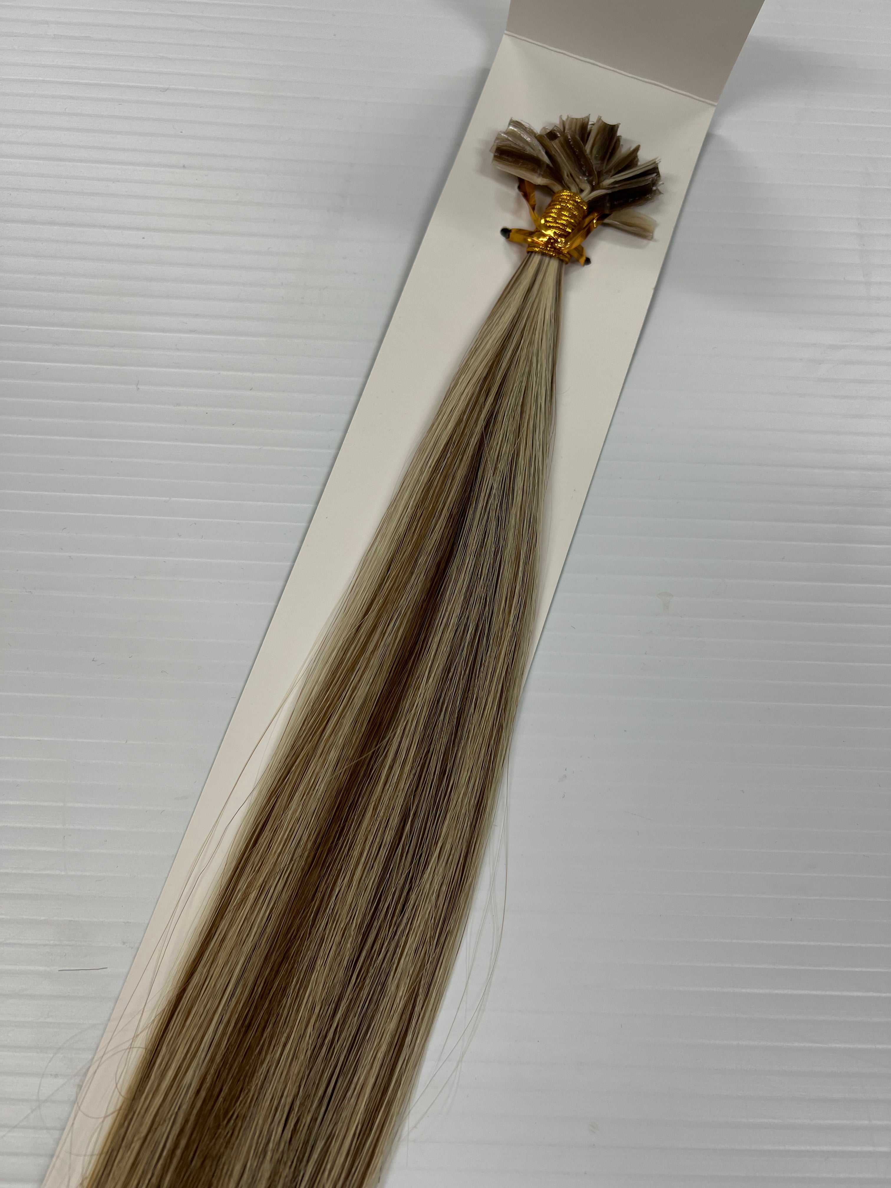 22" U-Tip Hair Extensions #P8/60 Beige Delight - Platinum Lockz Hair Extensions & Supplies