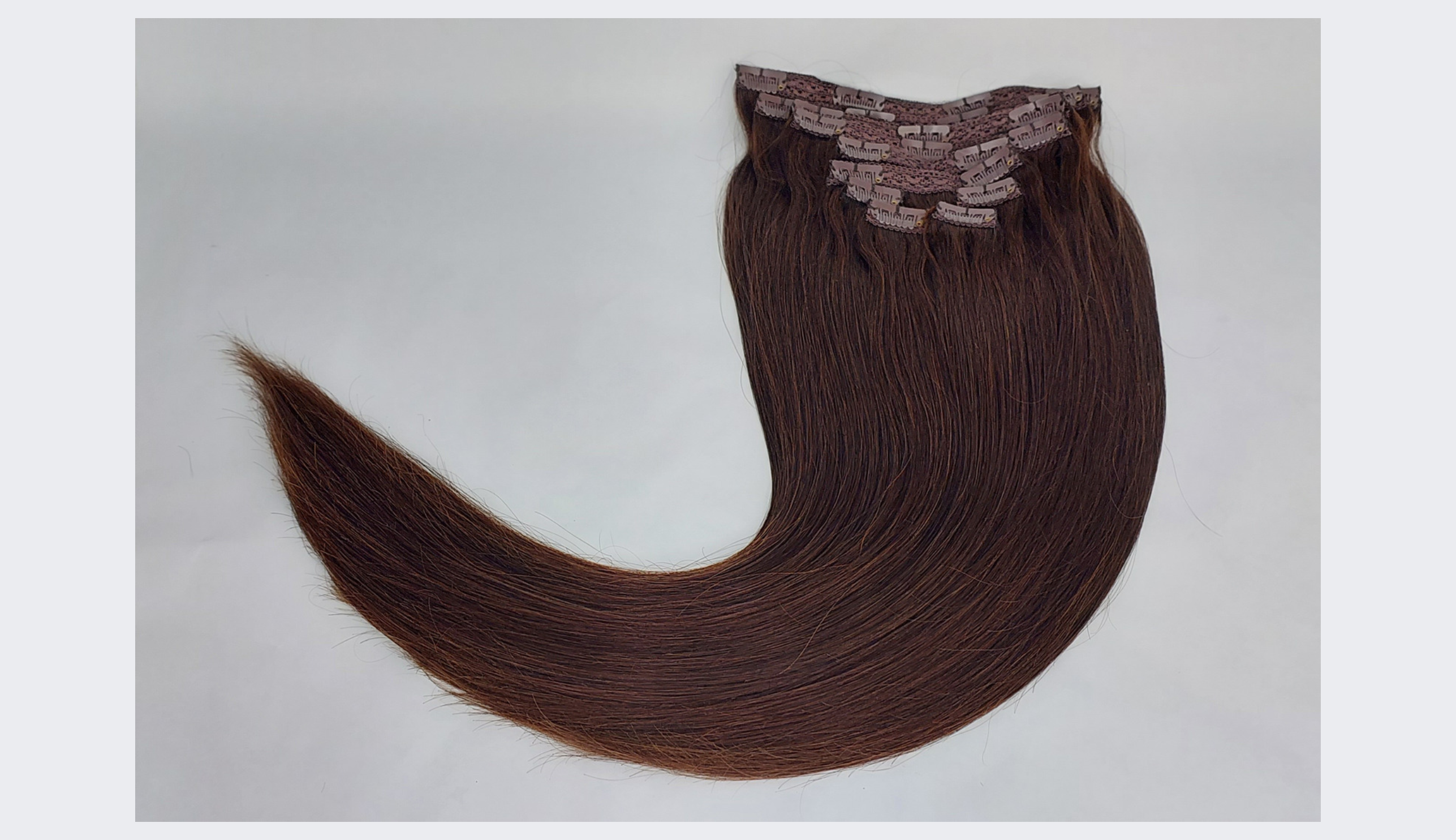 26" Clip In Hair Extensions #2 Chocolate Brunette - Platinum Lockz Hair Extensions & Supplies