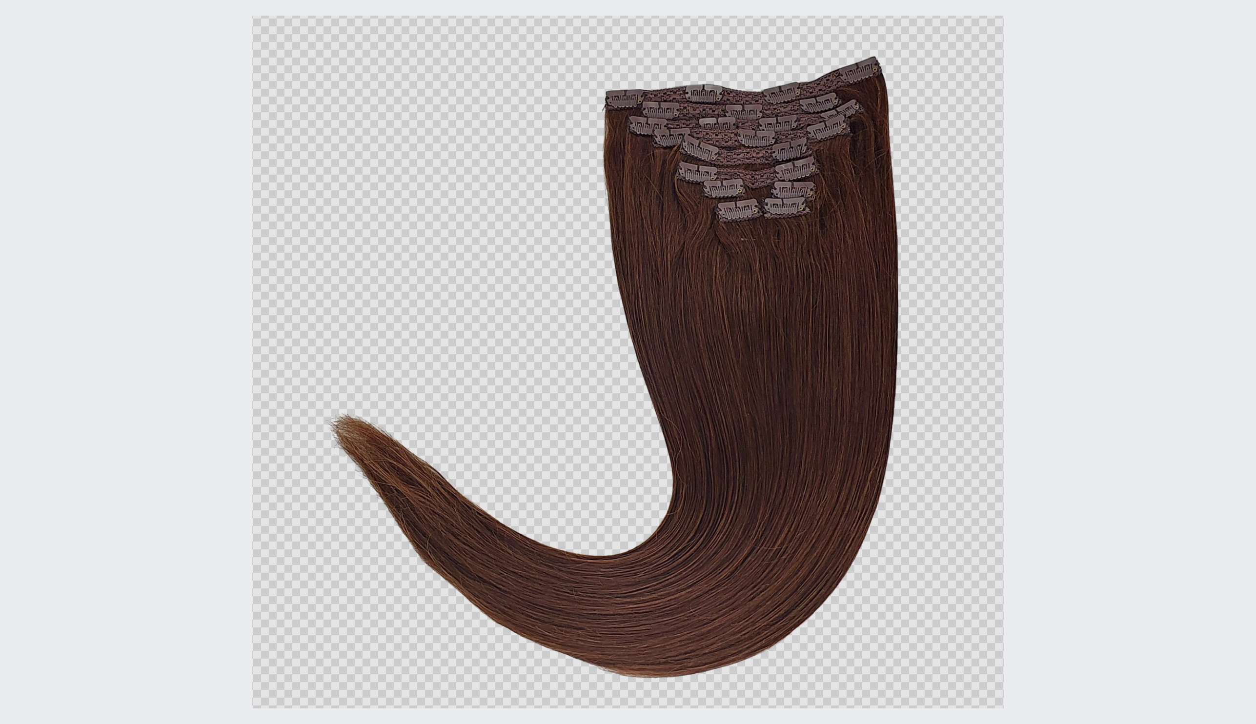 22" Clip In Hair Extensions #4 Rich Brown - 320gm (10 piece) - Platinum Lockz Hair Extensions & Supplies