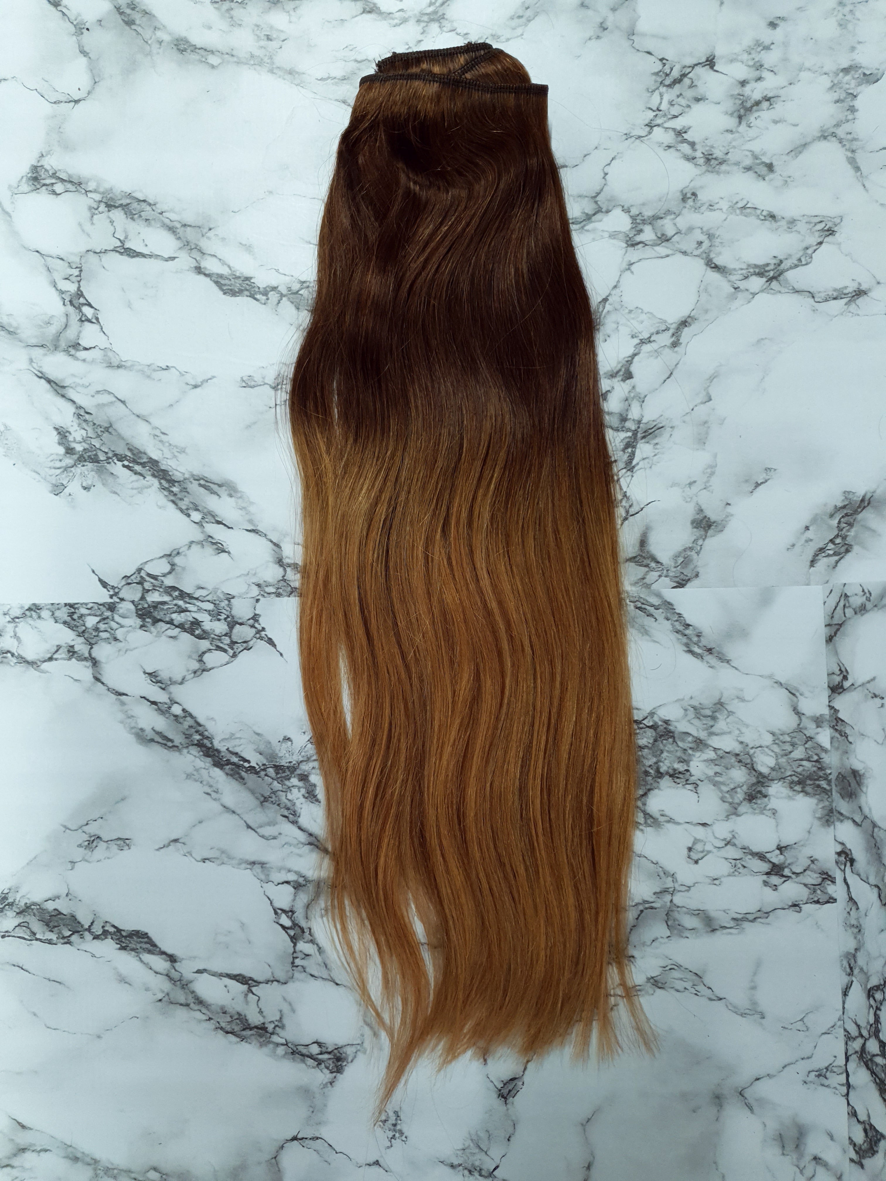 18" Clip In Hair Extensions  #T4/27 Ombre - Platinum Lockz Hair Extensions & Supplies