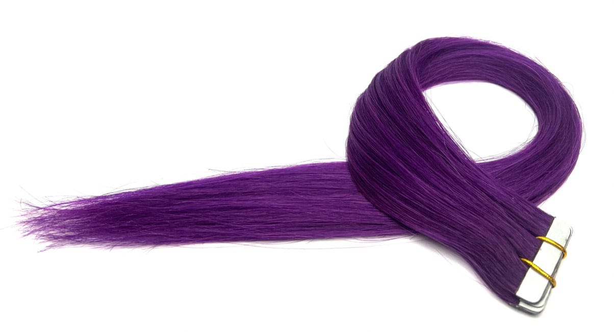 20" Tape Hair Extensions #Dark Purple - Platinum Lockz Hair Extensions & Supplies