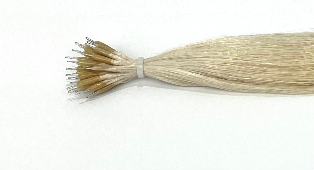 24" Nano Tip Hair Extension #Ice White/#60A - Platinum Lockz Hair Extensions & Supplies