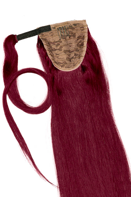 22" Pony Tail  Hair Extensions #99J Berrylicious - Platinum Lockz Hair Extensions & Supplies