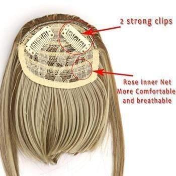 Clip in Fringe/Bang Heat Resistant Fibers #60 - Platinum Lockz | Hair Extensions & Supplies