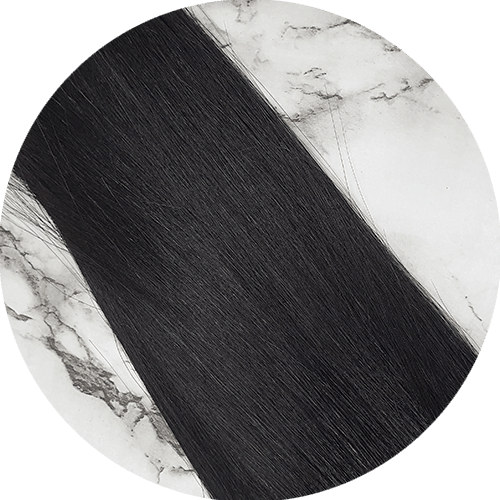 20" Halo/ Volumiser Clip in Hair Extension | #1B Darkest Brown Black - Platinum Lockz | Hair Extensions & Supplies