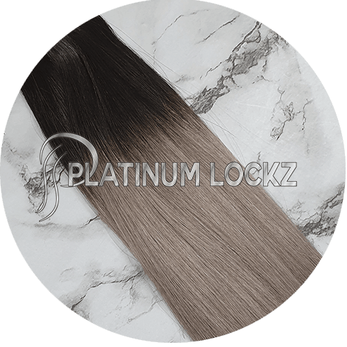 22" Balayage Clip In Hair Extensions #T1B-Grey - Platinum Lockz | Hair Extensions & Supplies