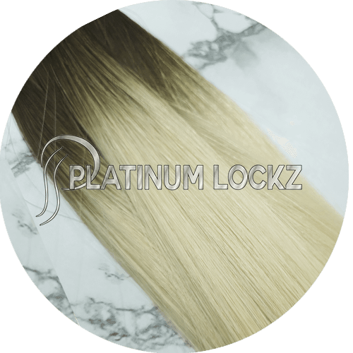 Platinum Lockz Hair Extensions & Supplies tape in 1 Packet – 10 pieces Hair Extensions | Remy European 20" Tape #T2/613 balayage