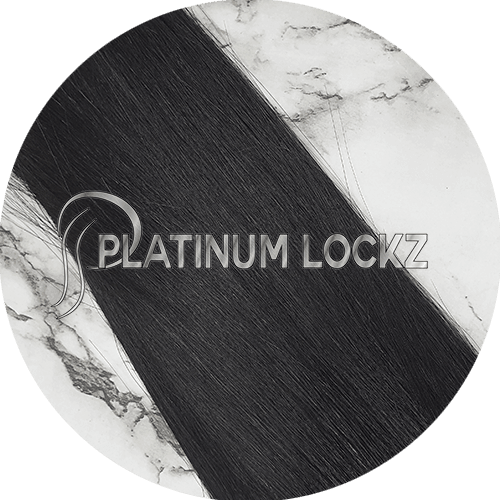 24" Tape Hair Extensions #1 Black Night - Platinum Lockz | Hair Extensions & Supplies