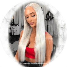 Load image into Gallery viewer, 26&quot; Tape Hair Extensions #60A Ice White - Platinum Lockz | Hair Extensions &amp; Supplies
