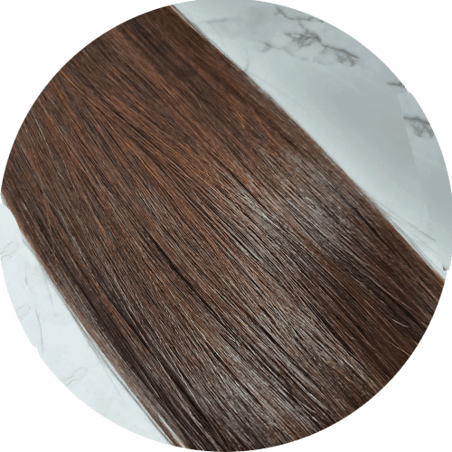 22" Flat Track Weft Hair Extensions #2 Chocolate Brunette - Platinum Lockz | Hair Extensions & Supplies