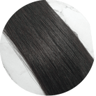 22" Flat Track Weft Hair Extensions #1B Darkest Brown Black - Platinum Lockz | Hair Extensions & Supplies