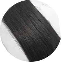 Load image into Gallery viewer, 22&quot; Flat Track Weft Hair Extensions #1B Darkest Brown Black - Platinum Lockz | Hair Extensions &amp; Supplies
