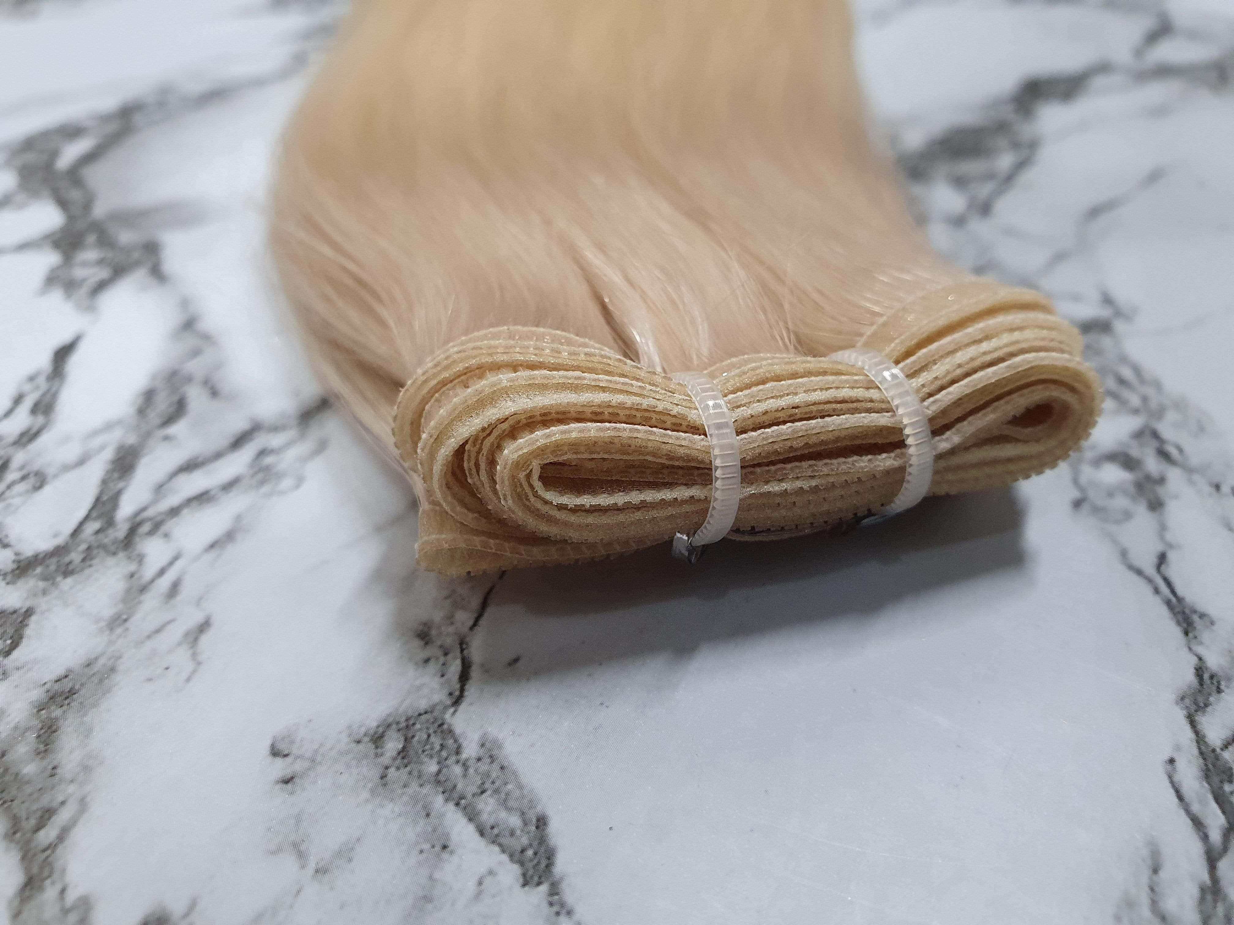 22" Flat Track Weft Hair Extensions #60 Platinum Blonde - Platinum Lockz | Hair Extensions & Supplies