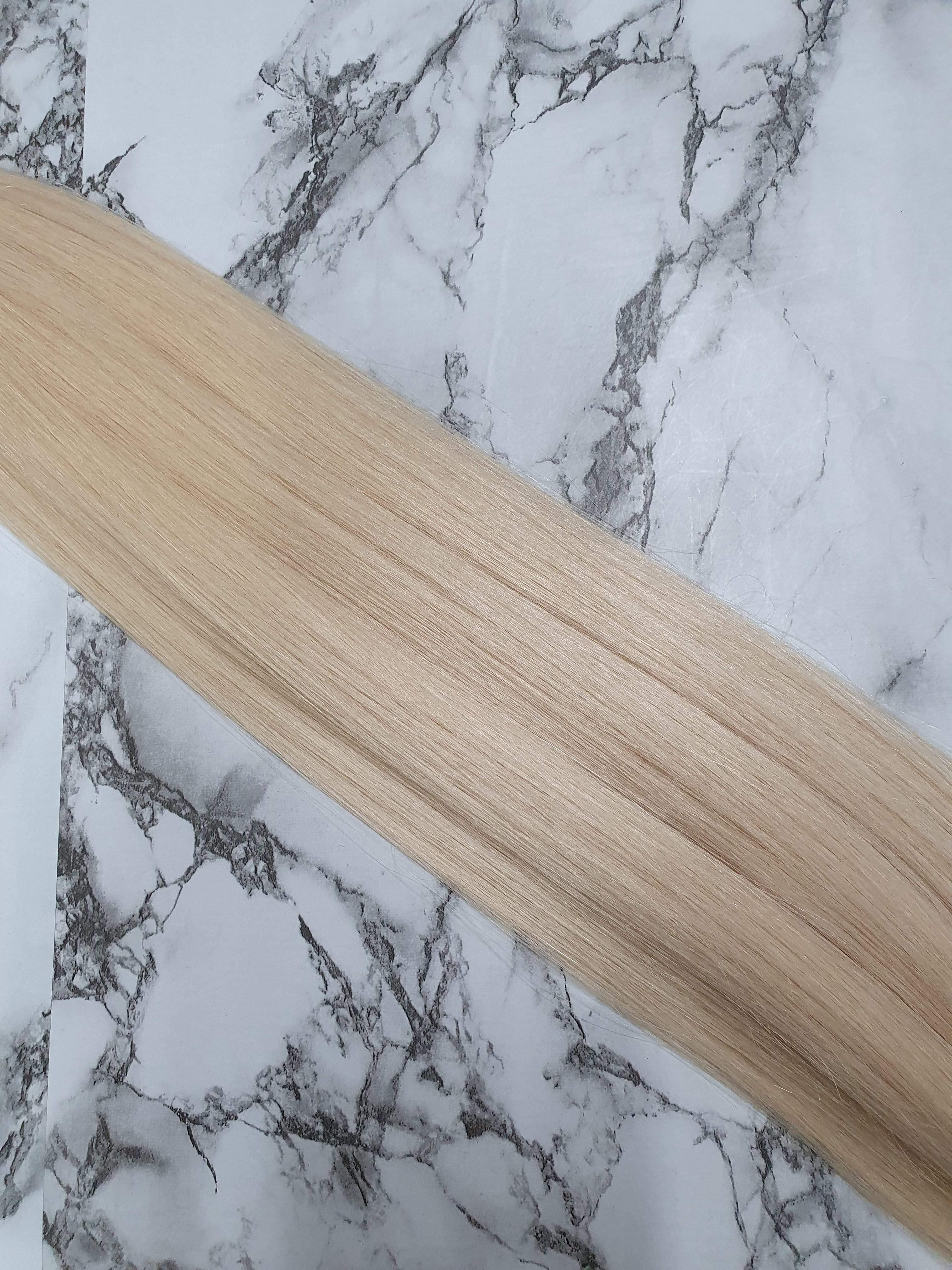 22" Flat Track Weft Hair Extensions #60 Platinum Blonde - Platinum Lockz | Hair Extensions & Supplies